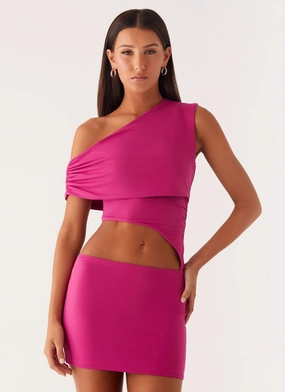 Modern Design Give Me A Sign Mini Dress - Fuchsia Layered Fit Breezy Comfort Give Me A Sign Mini Dress - Fuchsia
