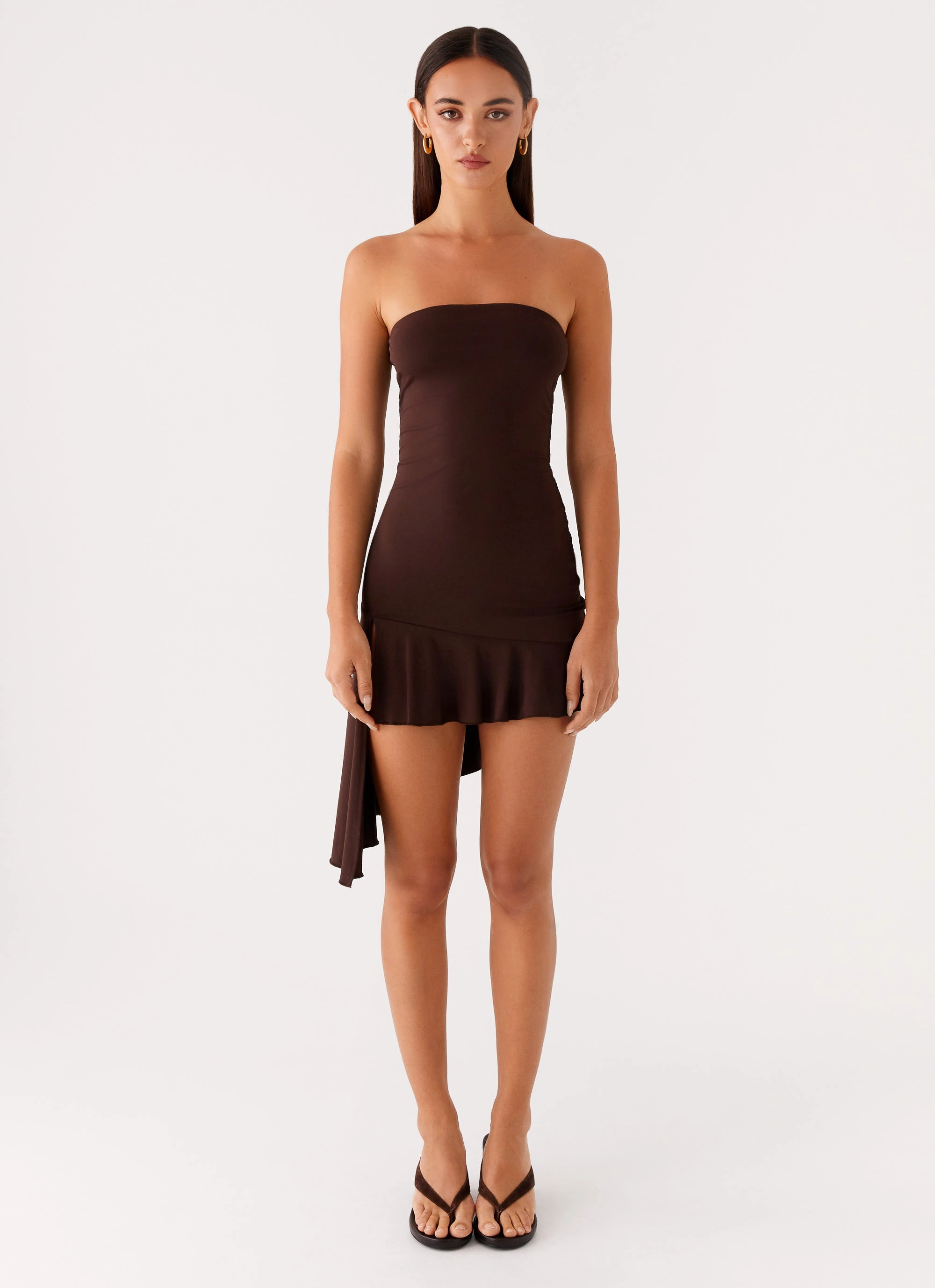 Minimal Touch Arianne Mini Dress - Chocolate