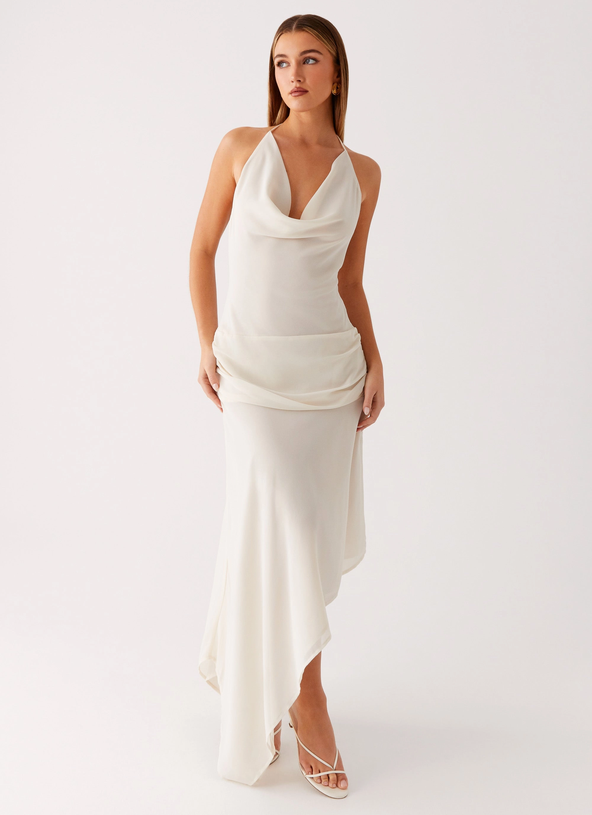 Nyra Midi Dress - Cream Smart Silhouette
