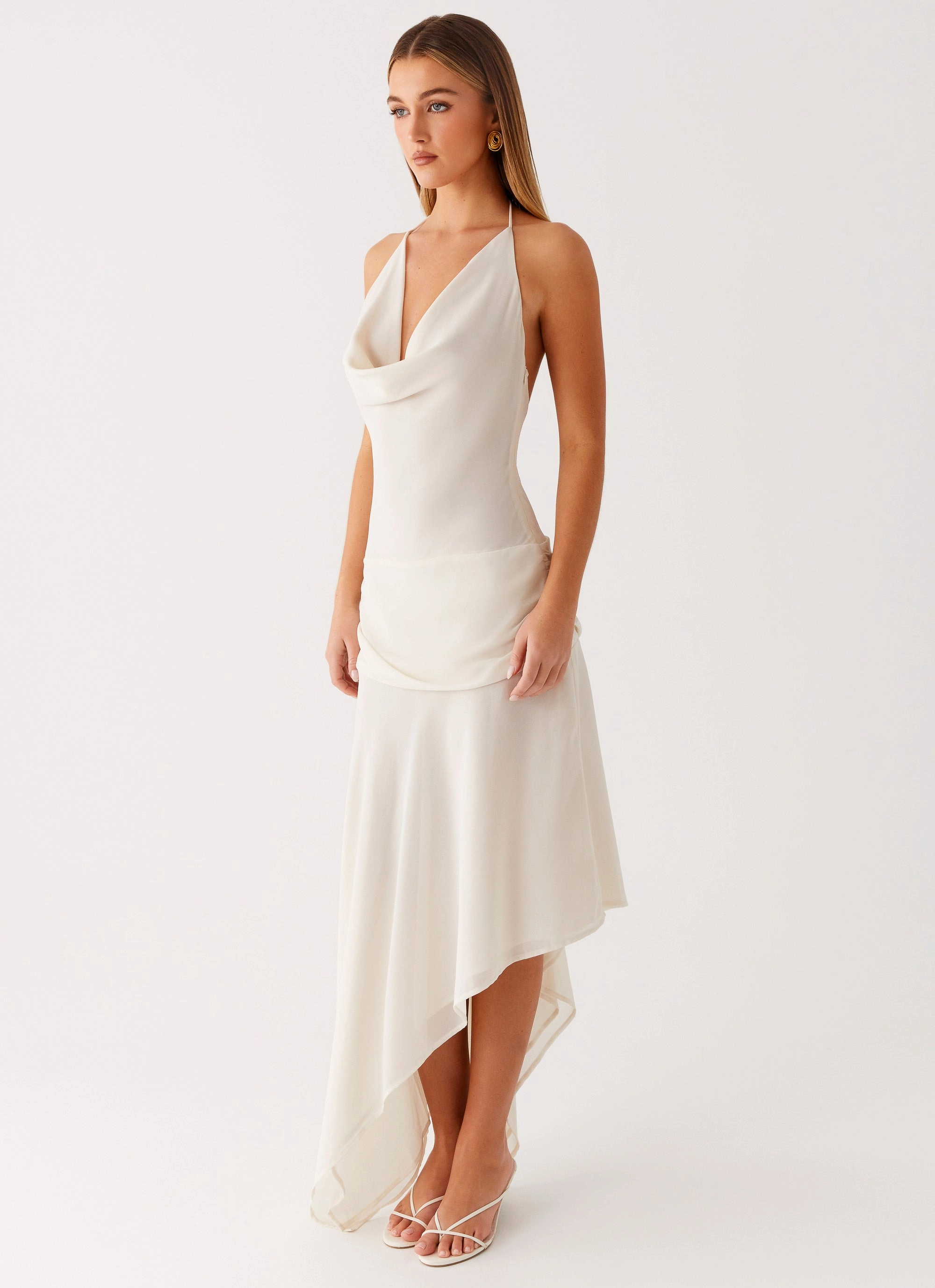 Light Volume Nyra Midi Dress - Cream