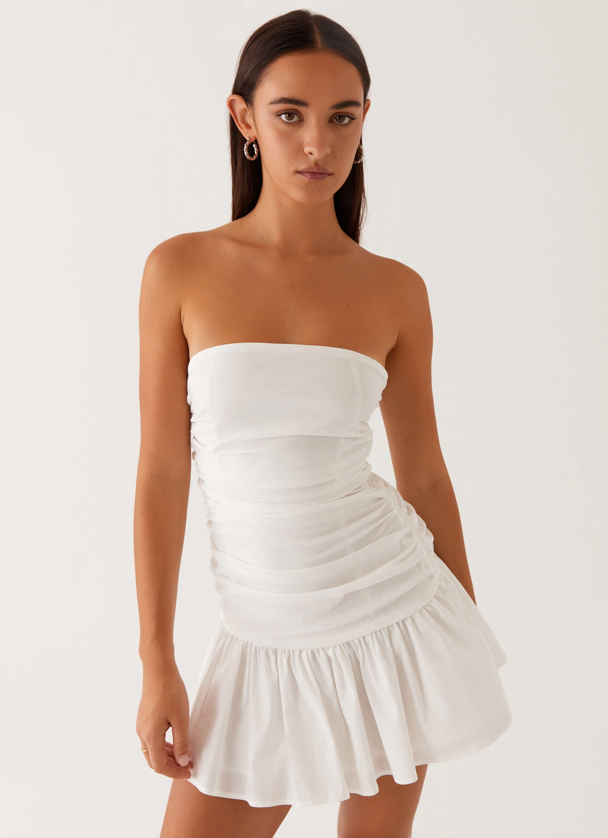 Carmel Mini Dress - White Modern and Stylish
