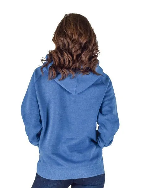 Multi Layer Knee Reinforcement Cowgirl Tuff Womens Yes I'm Cold Royal Blue Poly/Rayon Hoodie