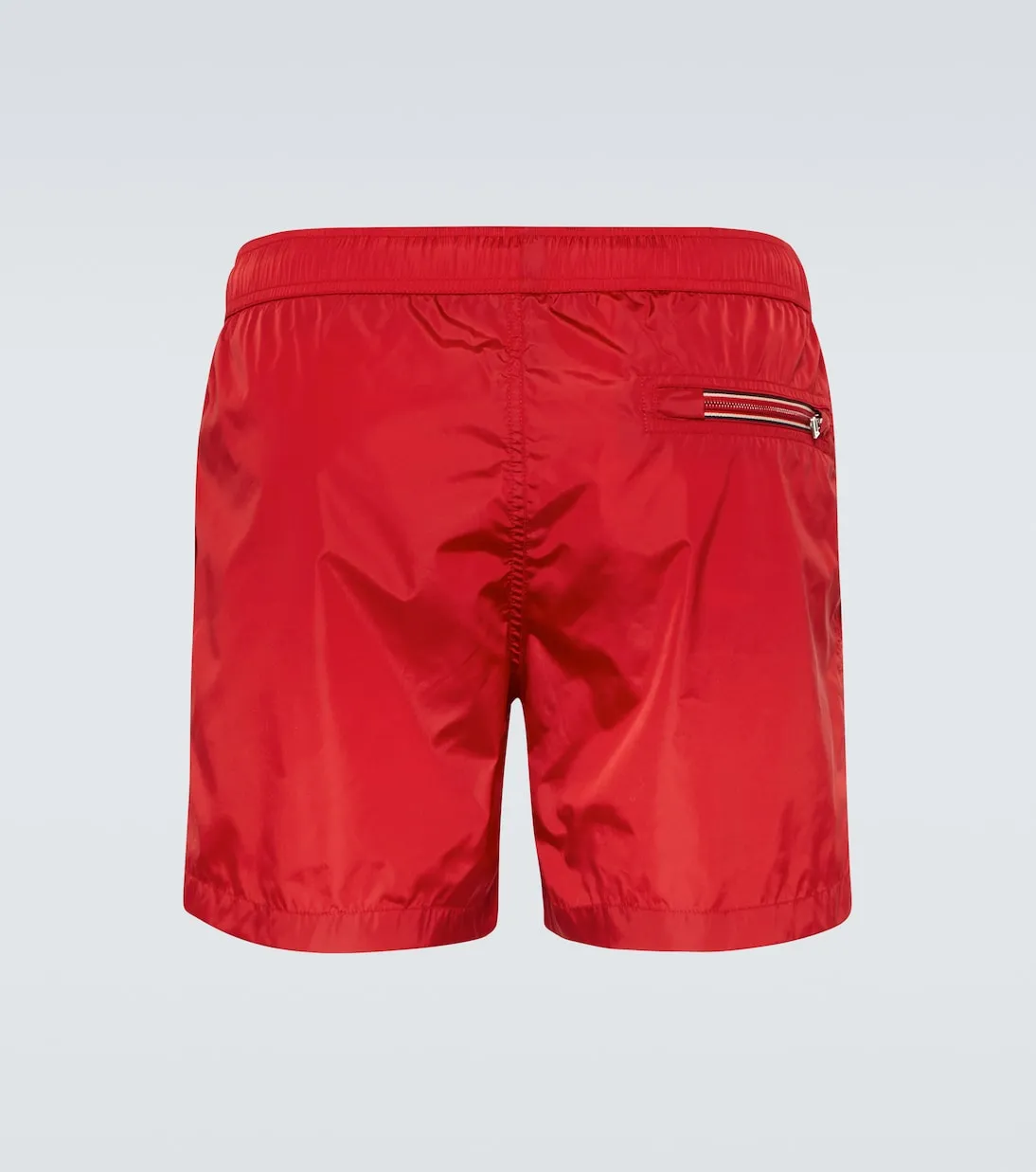 Moncler logo swim trunks, red