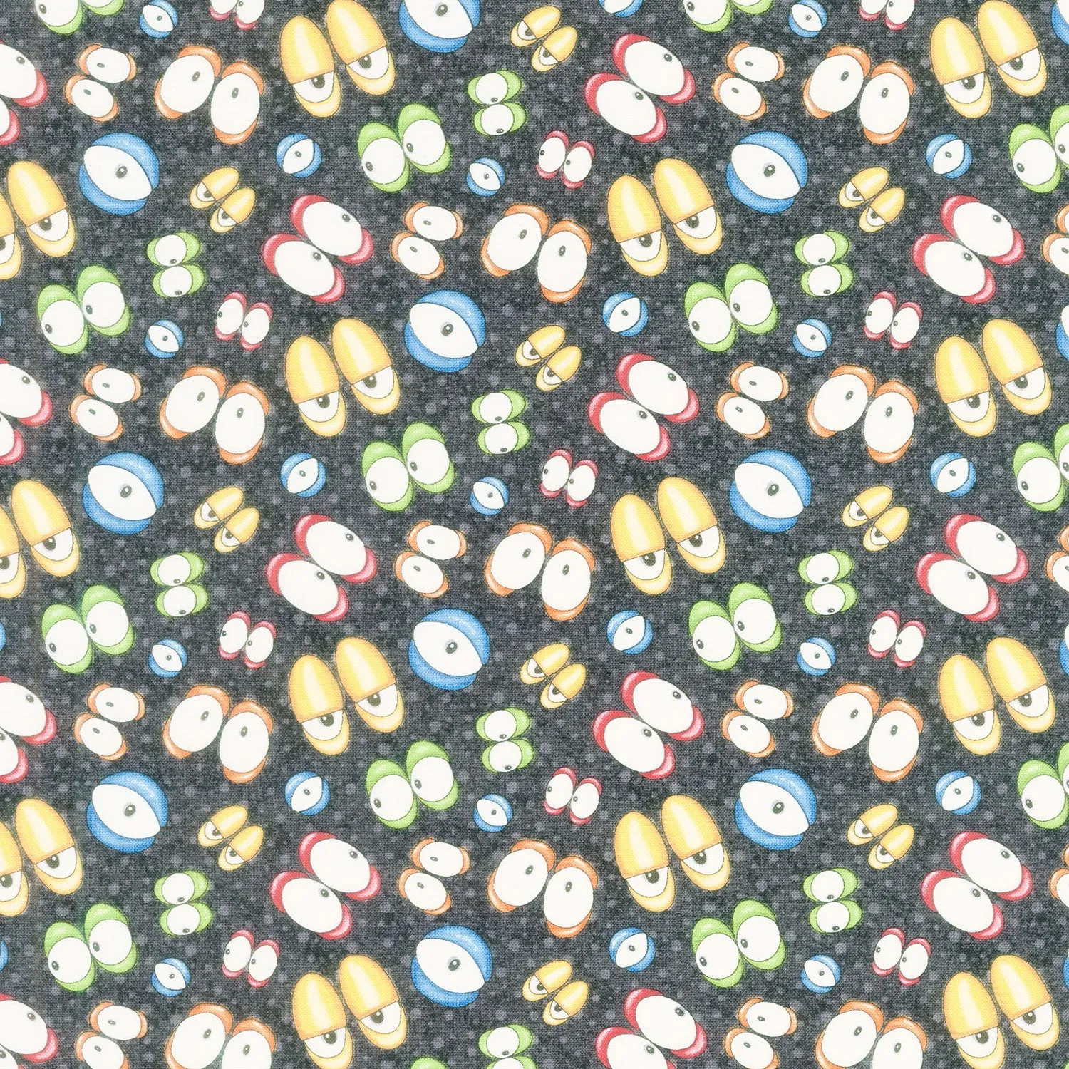 Monster'ocity - Glow in the Dark Eyes Glow Black Yardage
