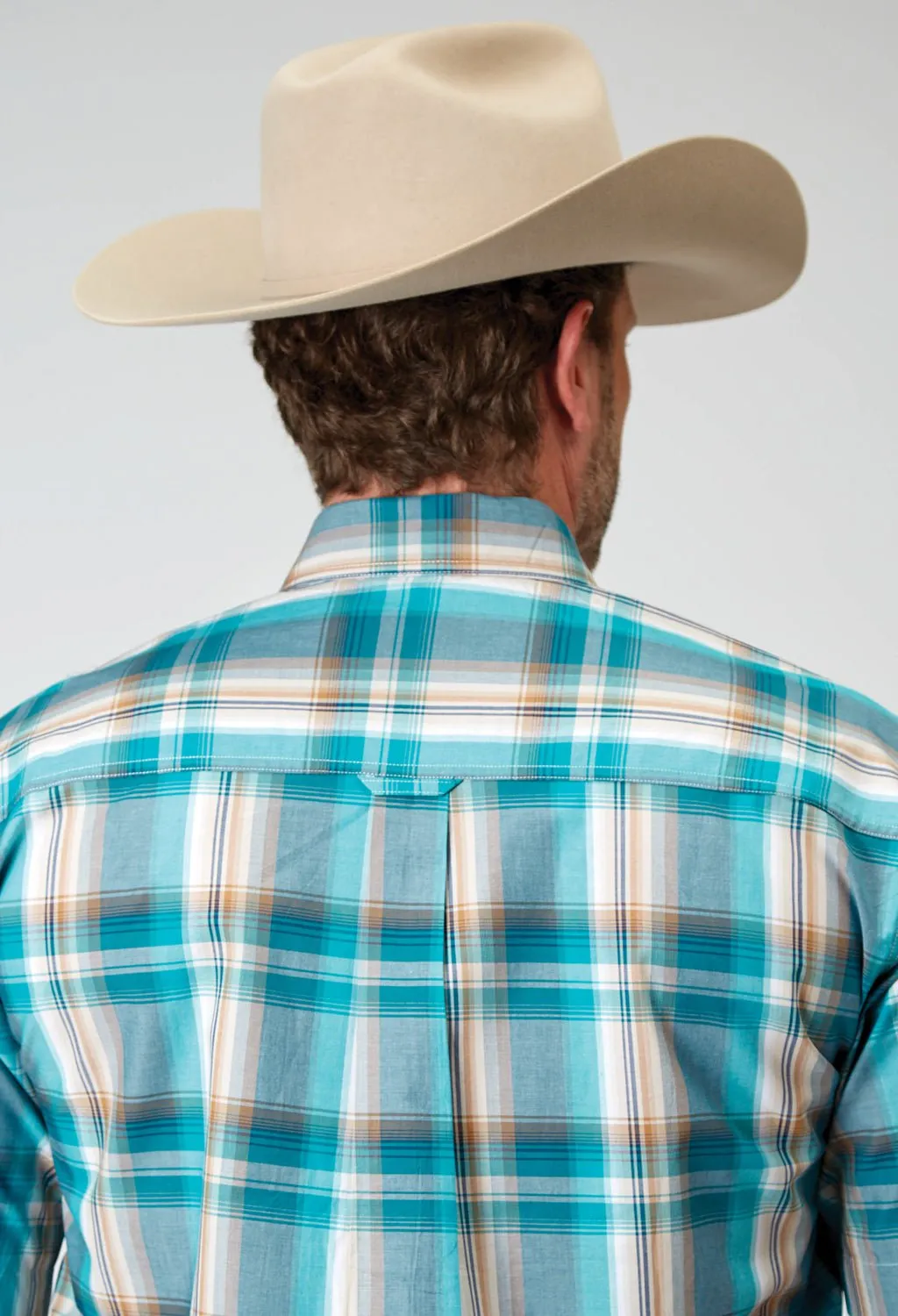 Winter Collection Roper Mens Waters Edge Plaid Multi-Color 100% Cotton S/S Shirt