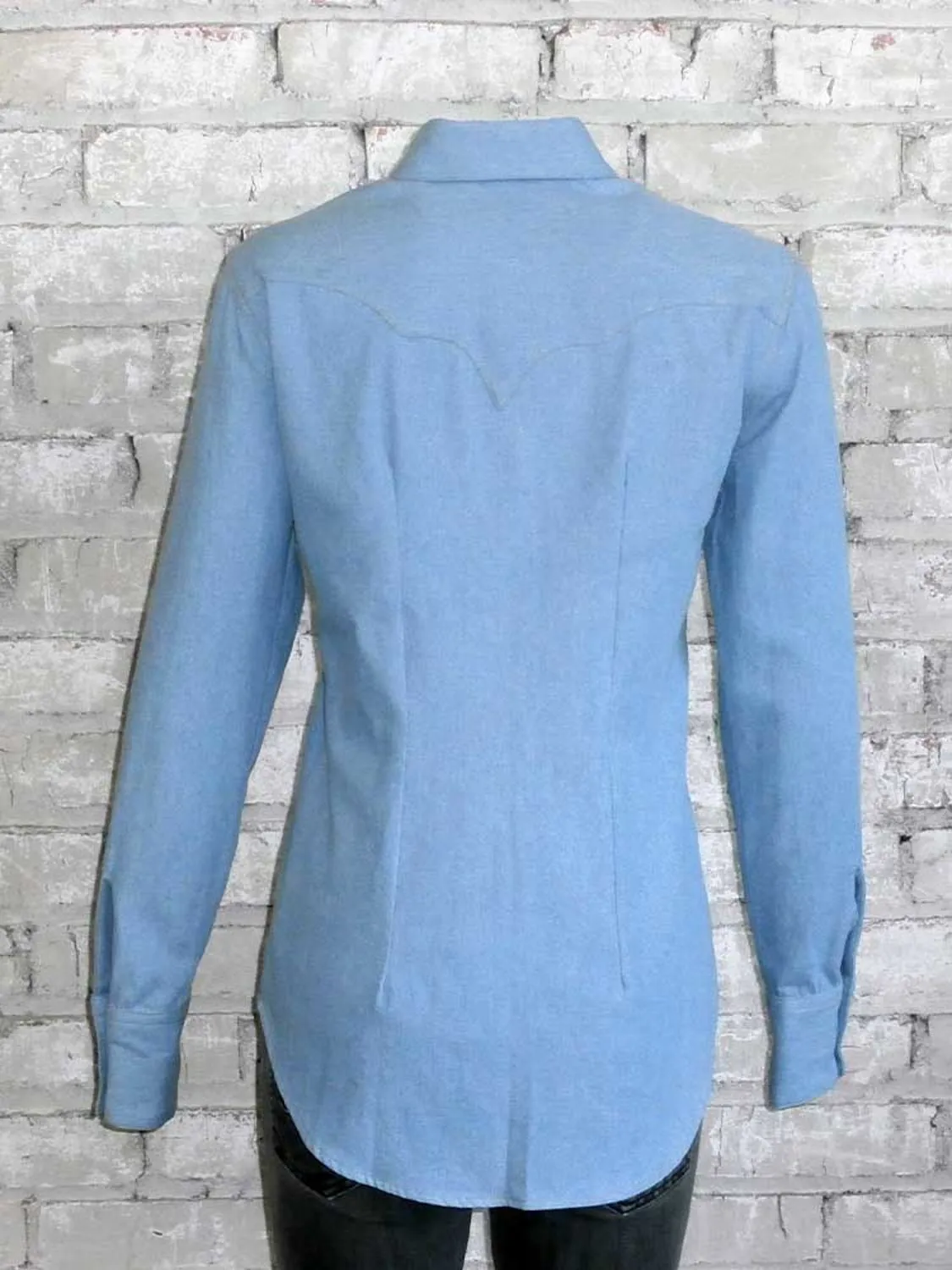 Rockmount Womens Denim 100% Cotton Stonewash Sawtooth Western L/S Shirt Comfort-First