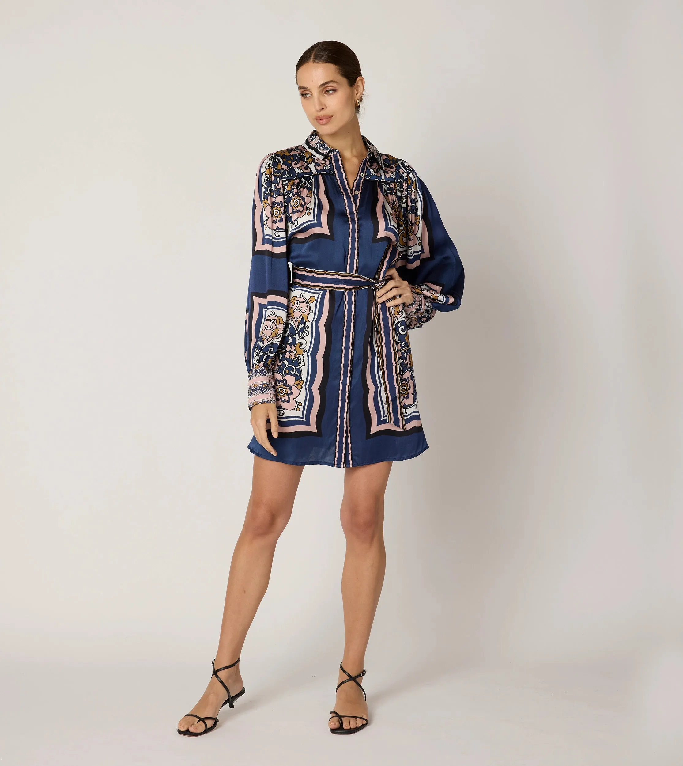 Charisma Mini Dress | Floral Anise Silky Shine