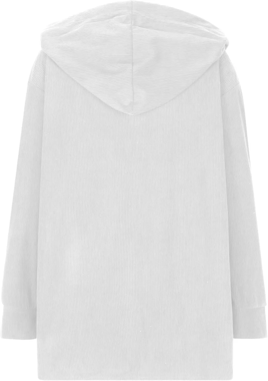 NATHGAM Women Corduroy Cardigan Sweaters Oversized Button Hooded Casual Coat Chunky Warm Fleece Knit Loose Fit Shacket Jacket