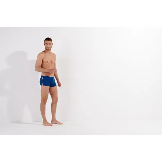Nautical Cup Side Stripes Swim Trunk, Navy