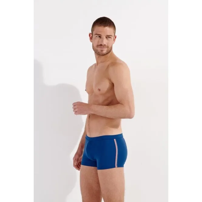 Nautical Cup Side Stripes Swim Trunk, Navy