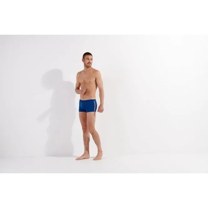Nautical Cup Side Stripes Swim Trunk, Navy