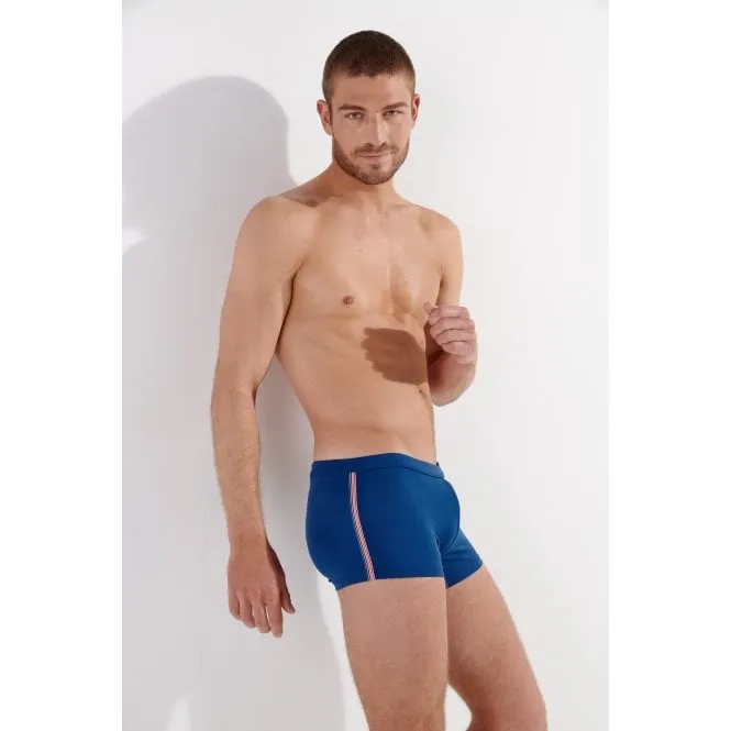 Nautical Cup Side Stripes Swim Trunk, Navy
