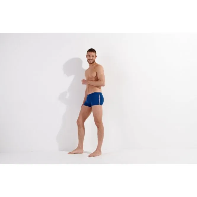 Nautical Cup Side Stripes Swim Trunk, Navy