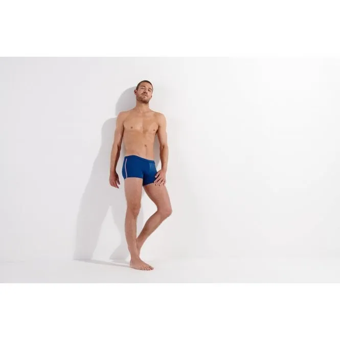 Nautical Cup Side Stripes Swim Trunk, Navy