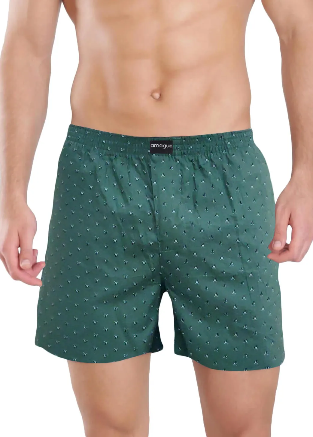 Navy Brown Green Printed Boxers Combo