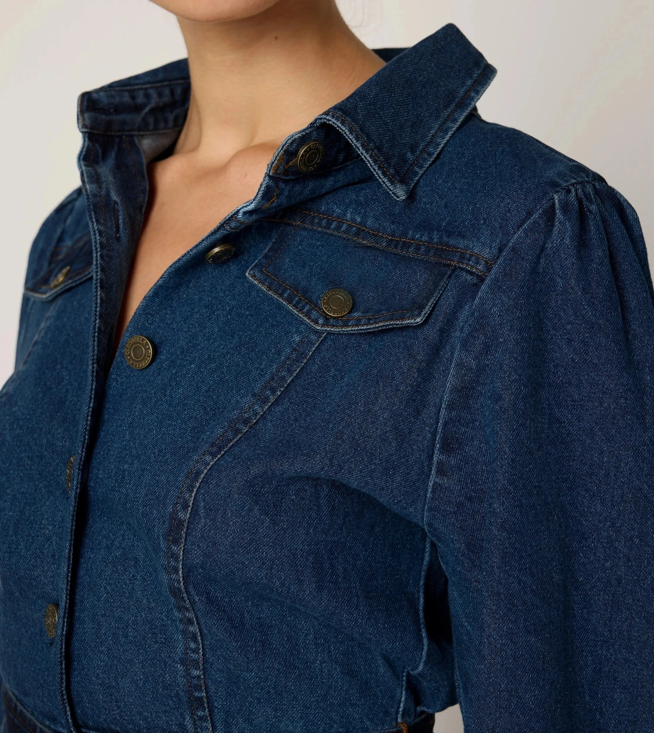 Layered Wear Bold Fashion Naya Midi Dress | Denim