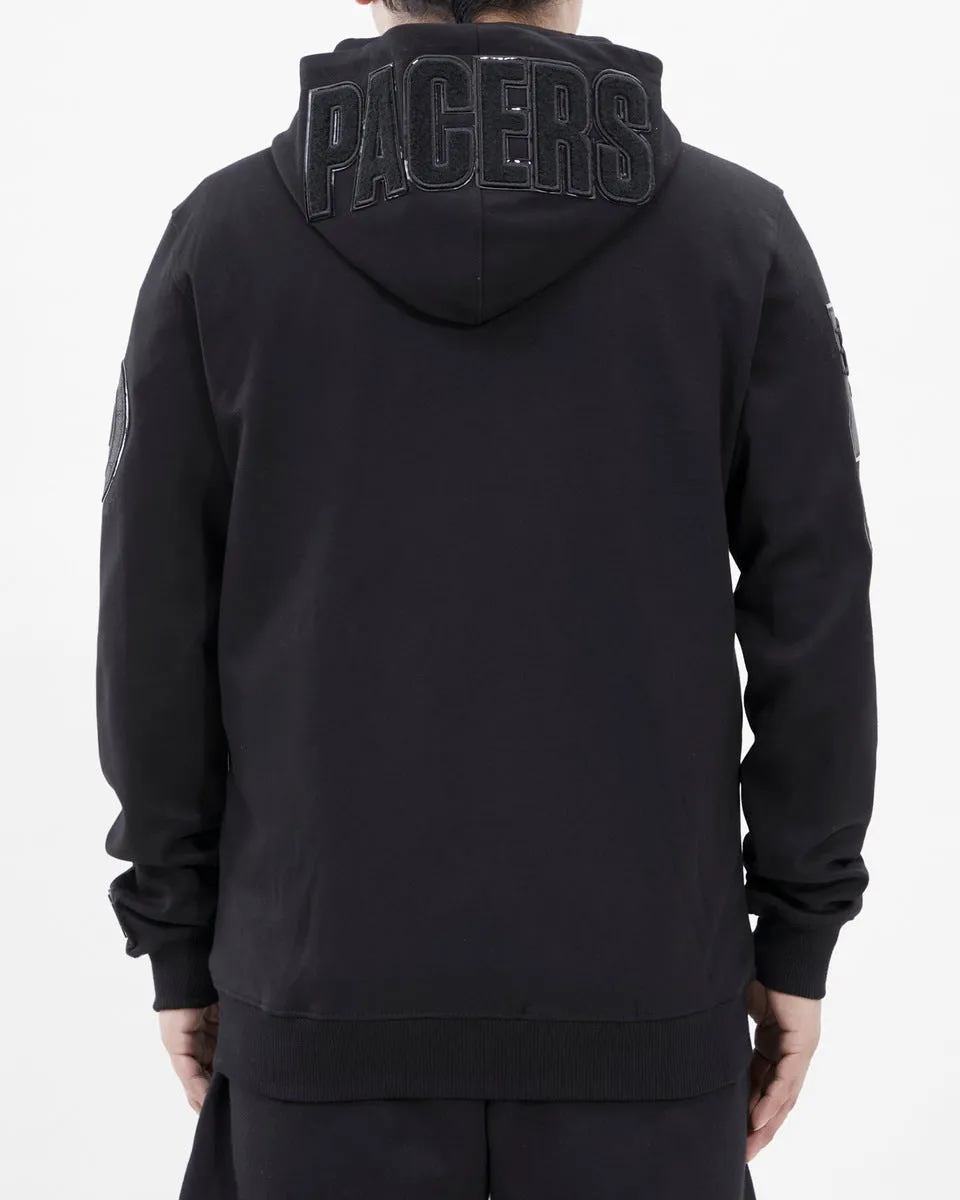 NBA INDIANA PACERS TRIPLE BLACK MEN'S FZ HOODIE (TRIPLE BLACK)