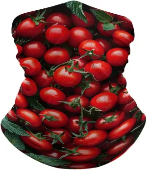 Neck Gaiter for Women Men Bunch of Tomatoes Bandana Balaclava Face Mask Elastic Face Scarf Windproof Head Wrap Cooling Breathable Face Cover for Cycling Sports Outdoor