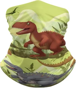 Neck Gaiter for Women Men Dinosaurs Bandana Balaclava Face Mask Elastic Face Scarf Windproof Head Wrap Cooling Breathable Face Cover for Cycling Sports Outdoor