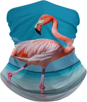 Neck Gaiter for Women Men Flamingo in Water Bandana Balaclava Face Mask Elastic Face Scarf Windproof Head Wrap Cooling Breathable Face Cover for Cycling Sports Outdoor