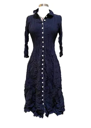 NEHRU CONTRAST COAT DRESS Frill Trim Evening Ready NEHRU CONTRAST COAT DRESS
