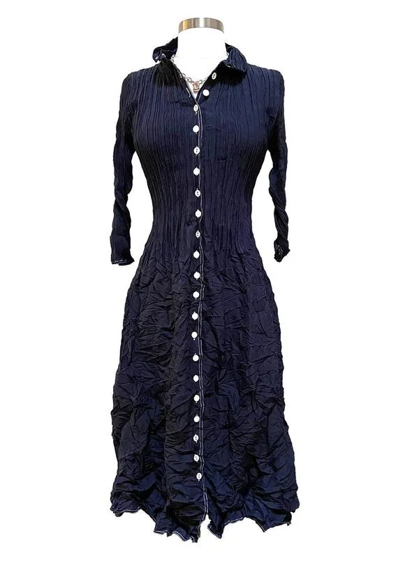 Evening Ready NEHRU CONTRAST COAT DRESS