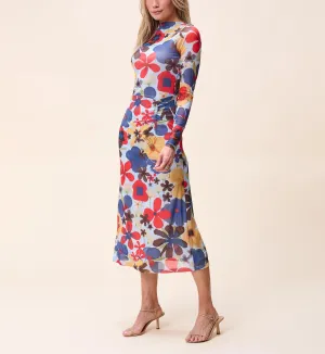 New collection Katya Midi Dress |  Foraged Violets Heather Modern Staple Timeless Waistband Fit Katya Midi Dress |  Foraged Violets Heather