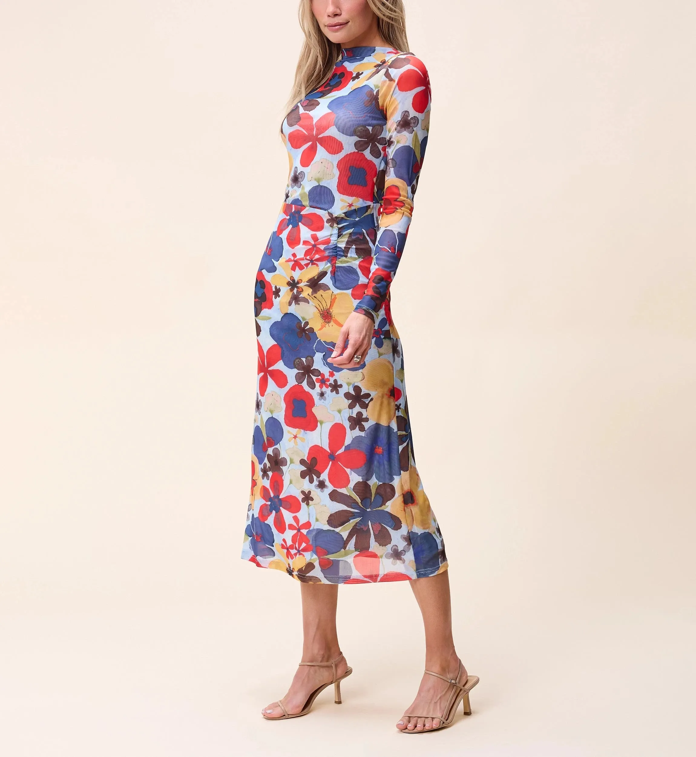 Modern Staple Timeless Waistband Fit Katya Midi Dress |  Foraged Violets Heather