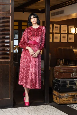 New collection Sharon Devore Dress in Fuchsia Sharon Devore Dress in Fuchsia Bloom Zone