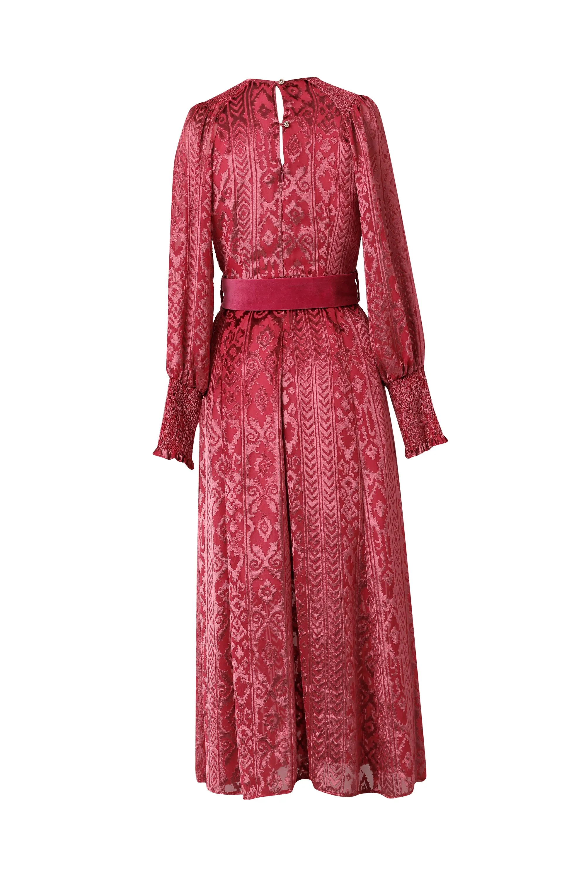 Sharon Devore Dress in Fuchsia Bust-Enhancing Hidden Pocket