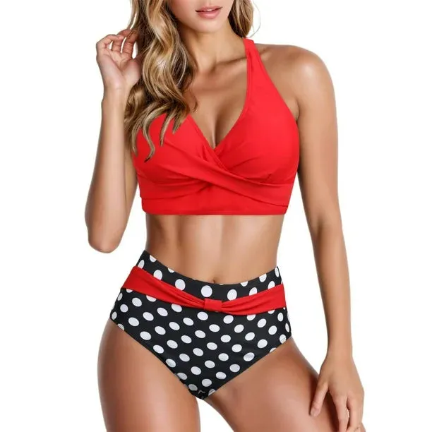 NEW LSLJS Fashion Women's Sleeveless Printing Bikini Set Swimsuit Push-Up Padded Swimwear Swimsuit Beachwear, Women's Bikini Swimsuits, Sz L