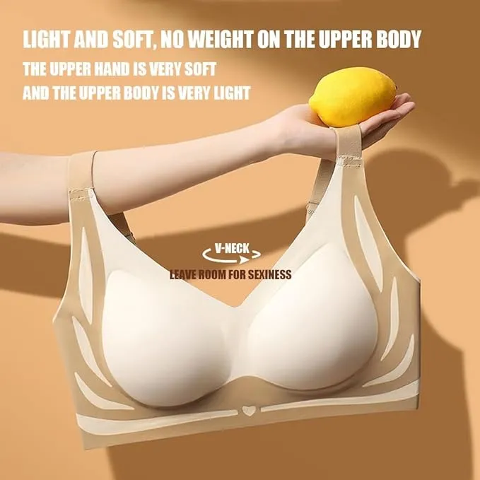 NEW Retails $45 TAIMEI WHITE/CREAM Super Gather Bra Wireless Push-Up Bra Comfortable Gather Bra Lift Bra Women Lingerie Everyday Sports Bras Sz M