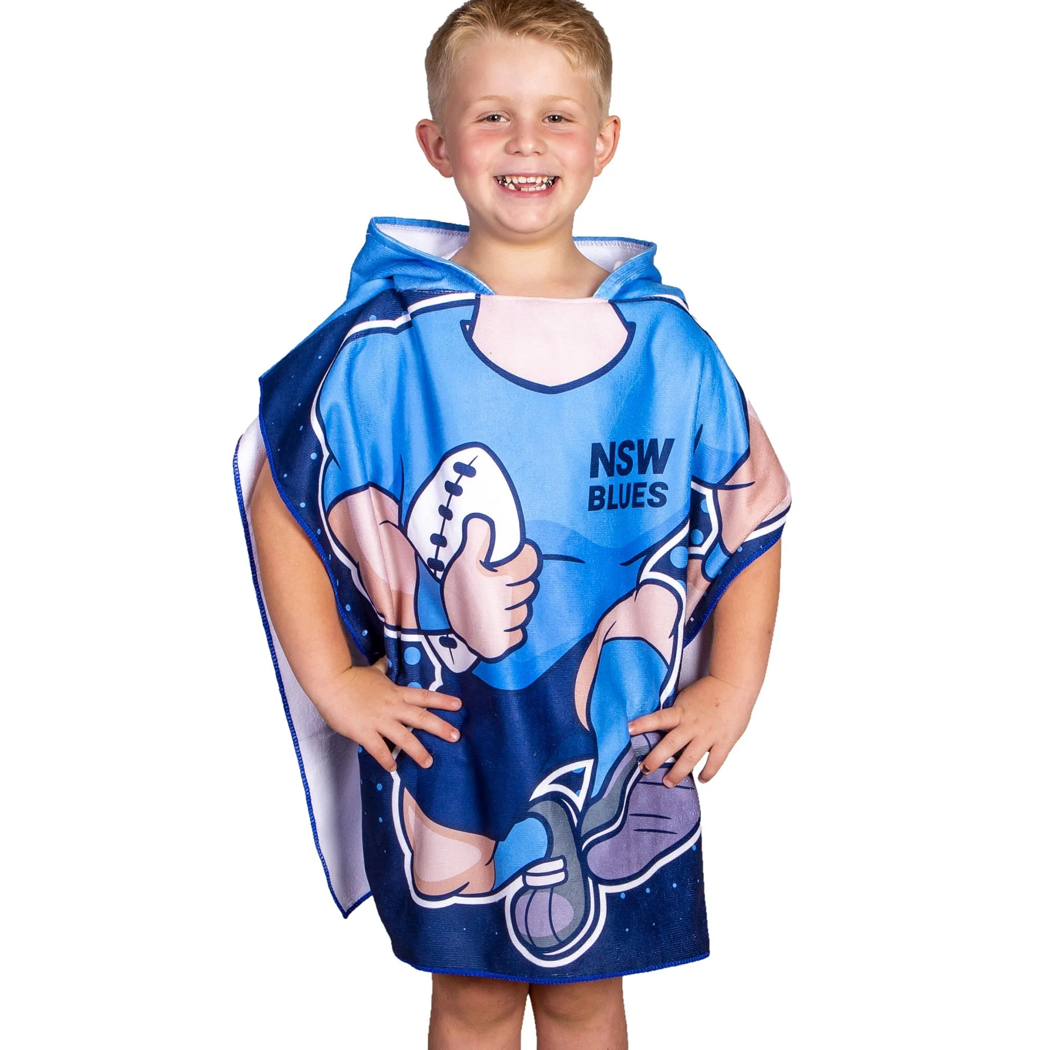 New South Wales NSW Blues Kids Youth Mascot Hooded Towel