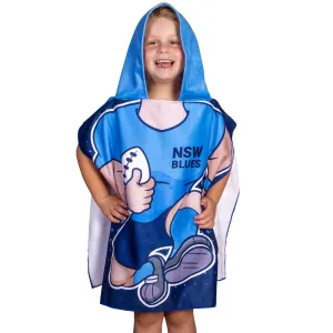 New South Wales NSW Blues Kids Youth Mascot Hooded Towel