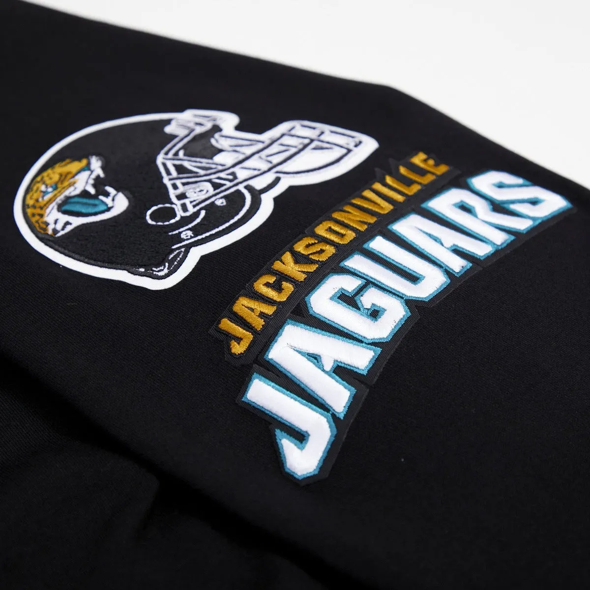 NFL JACKSONVILLE JAGUARS CLASSIC CHENILLE MEN'S FZ PO HOODIE (BLACK)