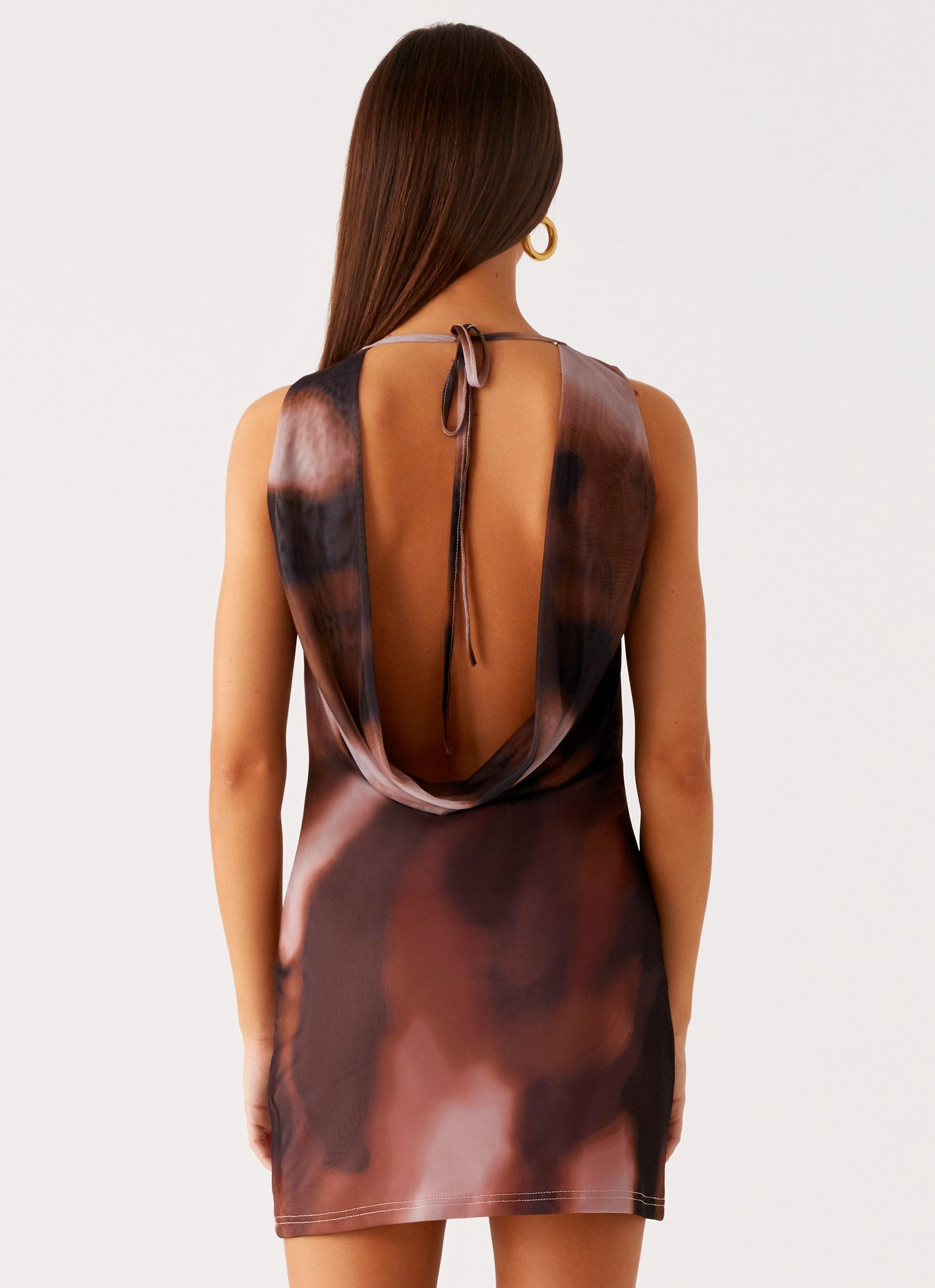 Larson Mini Dress - Black Gradient Silky texture