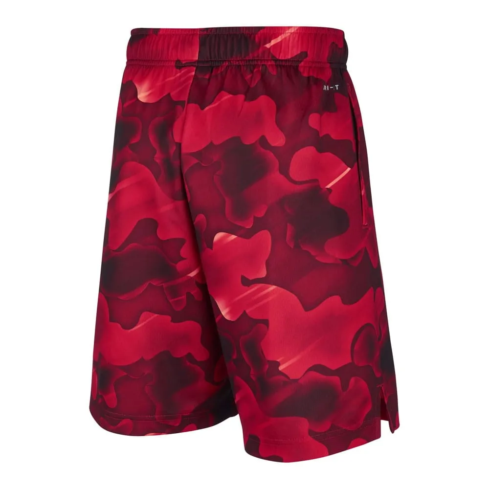 Nike Dri-Fit Fly Camo Red Youth Training Shorts