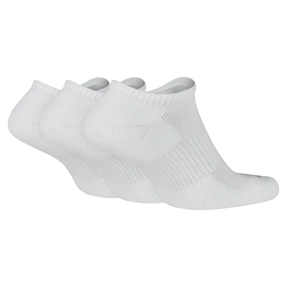 Nike Performance Cushion White/Black Training No-Show Socks - 3-Pack