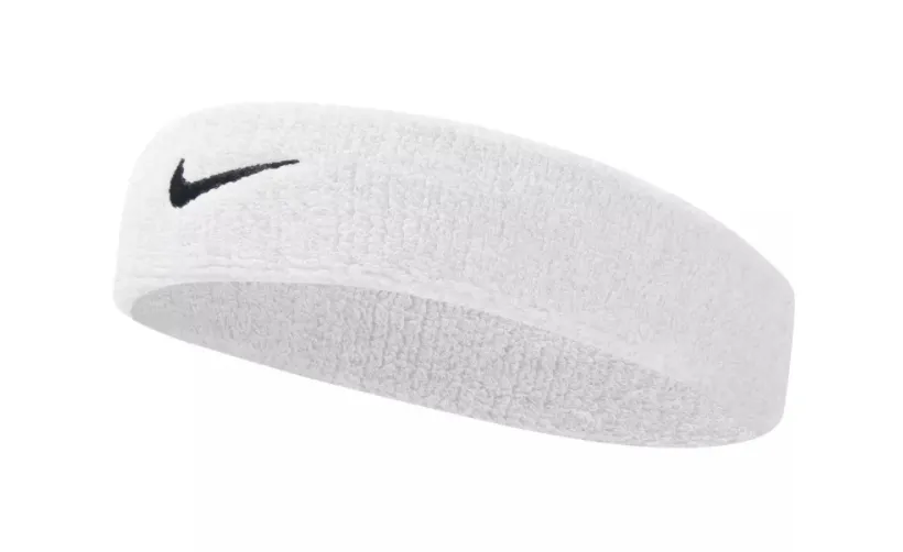Nike Swoosh Tennis Headband (White/Black)