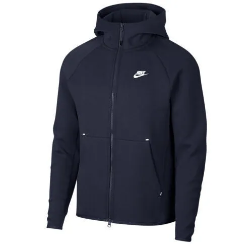 Nike Tech Fleece [928483-451] Men's Navy/Black Full-Zip Hoodie Tech Pack