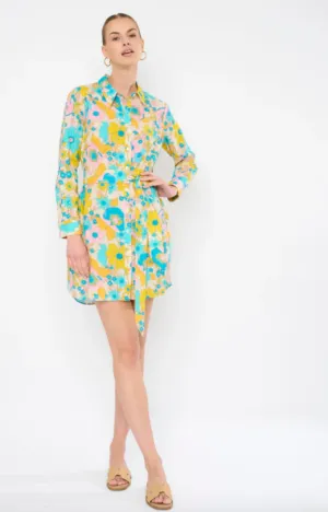 Niva Dress in Cheery Ivory Circle Skirt Niva Dress in Cheery Ivory Dark Tones Retro Detail