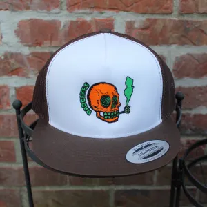 NJ Skull classic mesh trucker hat (BROWN)