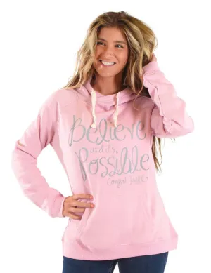 No Compromise Cowgirl Tuff Womens Gray Believe Pink Poly/Rayon Hoodie Cowgirl Tuff Womens Gray Believe Pink Poly/Rayon Hoodie Artist Vibe Everyday Timeless Piece