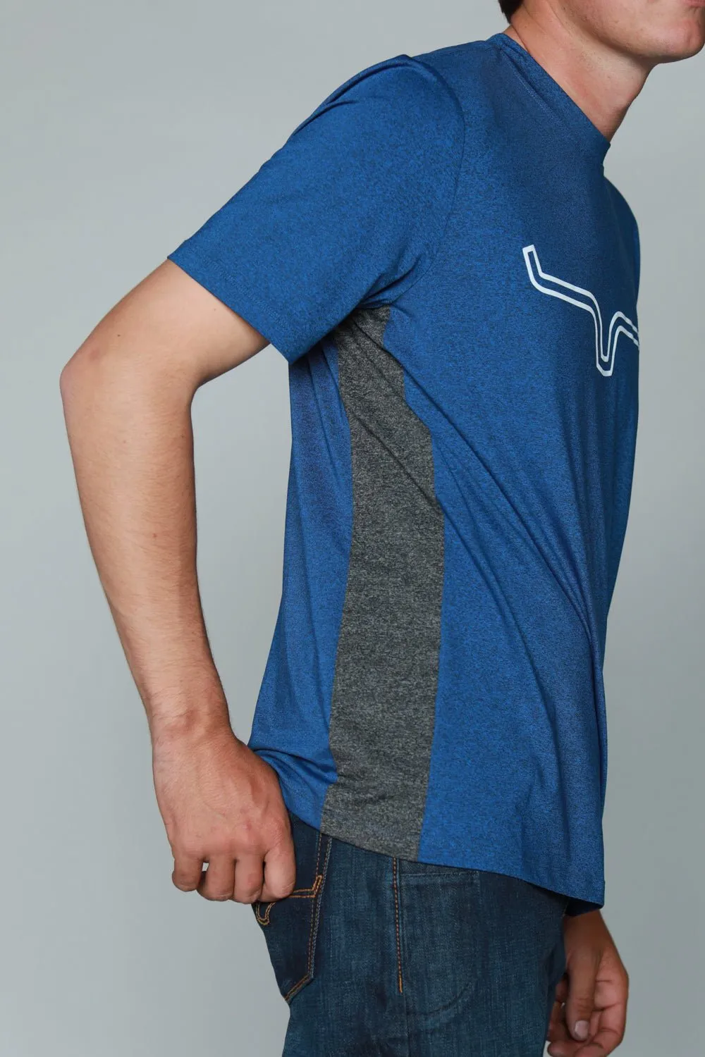 Kimes Ranch Mens Phase 2 Tech Tee Navy Polyester Blend S/S T-Shirt Fashion-Forward