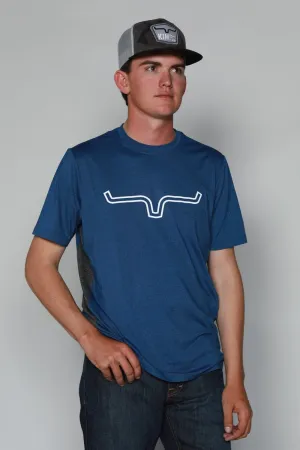 No Fade Print Kimes Ranch Mens Phase 2 Tech Tee Navy Polyester Blend S/S T-Shirt Tailored Silhouette Fitted Silhouette Kimes Ranch Mens Phase 2 Tech Tee Navy Polyester Blend S/S T-Shirt