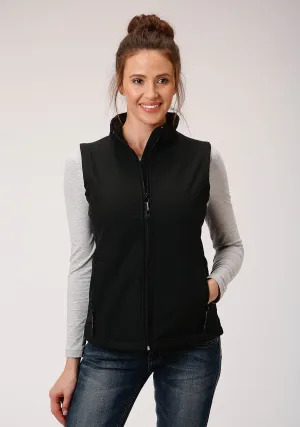 No Fade Technology Roper Technical Womens Black Polyester Softshell Vest Roper Technical Womens Black Polyester Softshell Vest No Gap Waistband