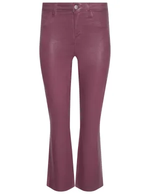 No Limits L'AGENCE Kendra High Rise Cropped Coated Jeans in Deep Mauve L'AGENCE Kendra High Rise Cropped Coated Jeans in Deep Mauve All Day Comfort
