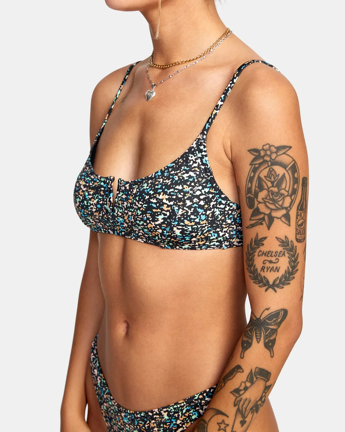 No Matter V-Wire Bralette Bikini Top - Multi