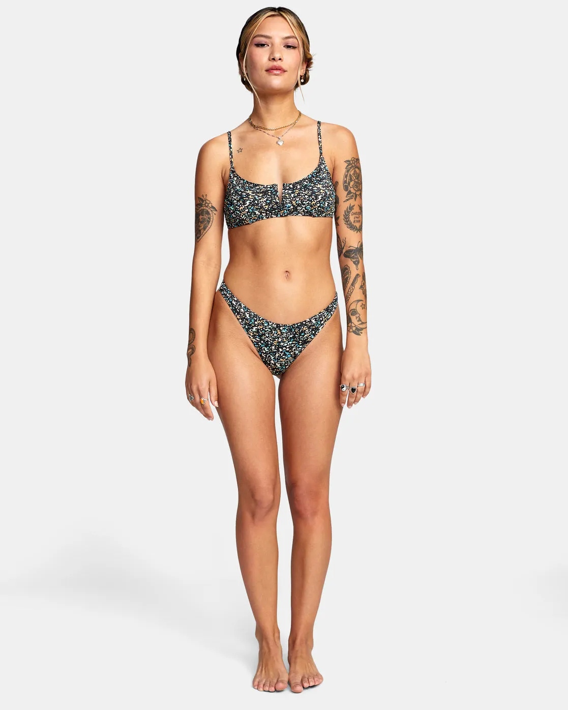 No Matter V-Wire Bralette Bikini Top - Multi