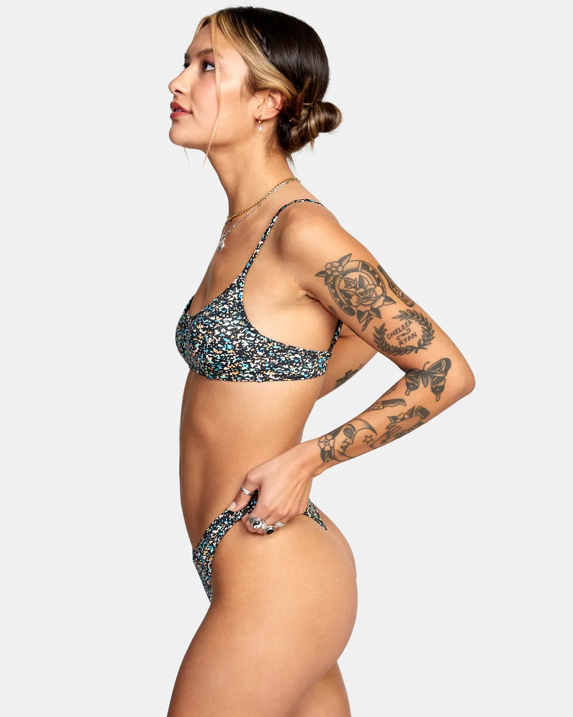 No Matter V-Wire Bralette Bikini Top - Multi